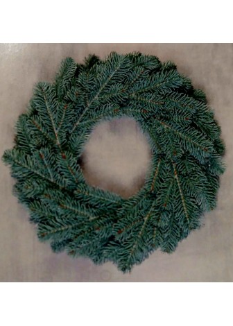 Вінок різдвяний блакитний з литої хвої d-40см